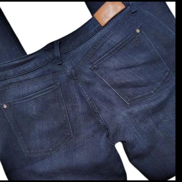 DL1961 Nicky Mid Rise Cigarette Jeans In Wooster Dark Wash Women's 32 Stretch - Picture 11 of 11